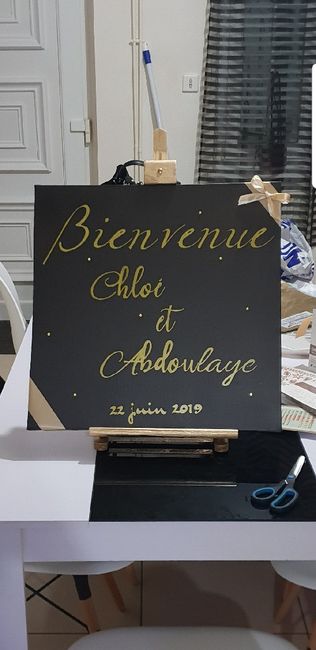 Panneau de bienvenue - Thème Doré - 3