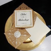 Faire-parts Chic / Doré - 2