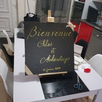 Panneau de bienvenue - Thème Doré - 2