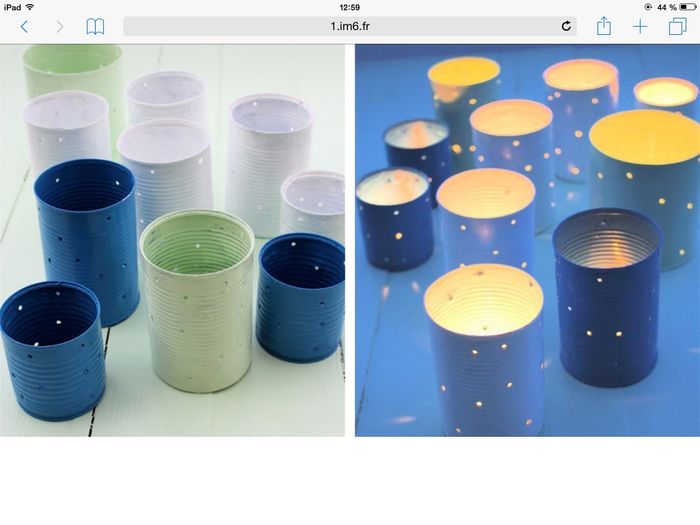 photophores DIY boîtes de conserves