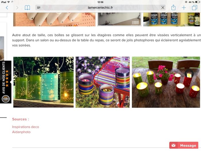 photophores DIY boîtes de conserves