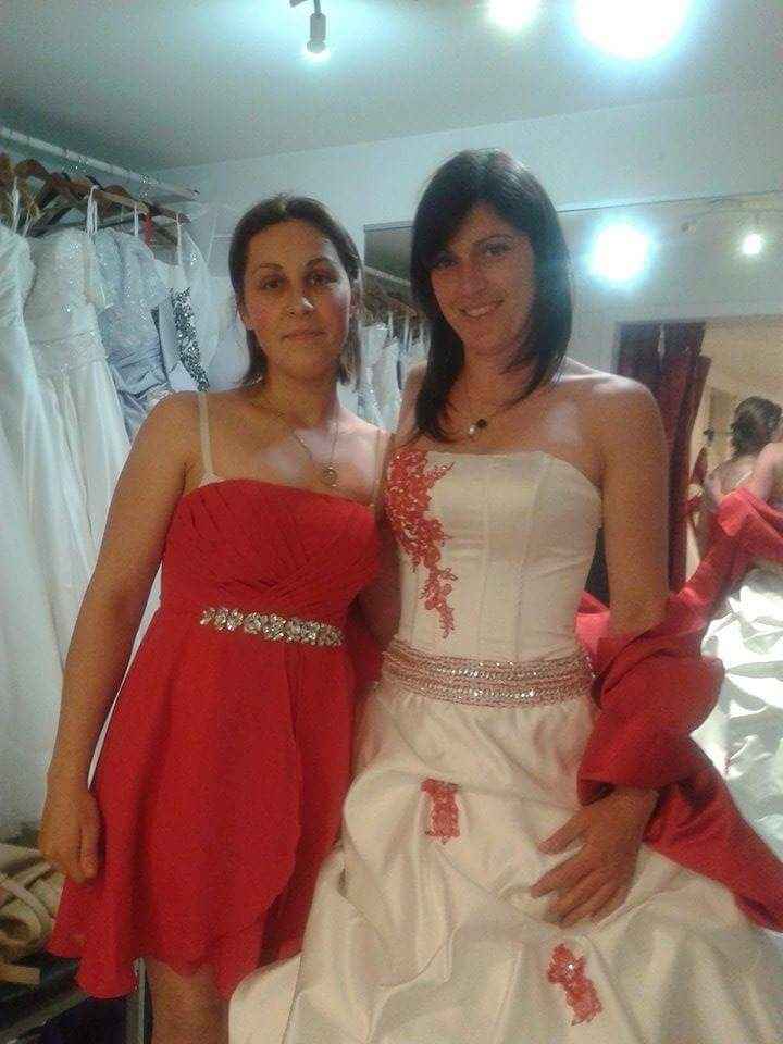 Robe blanche et rouge... - 1