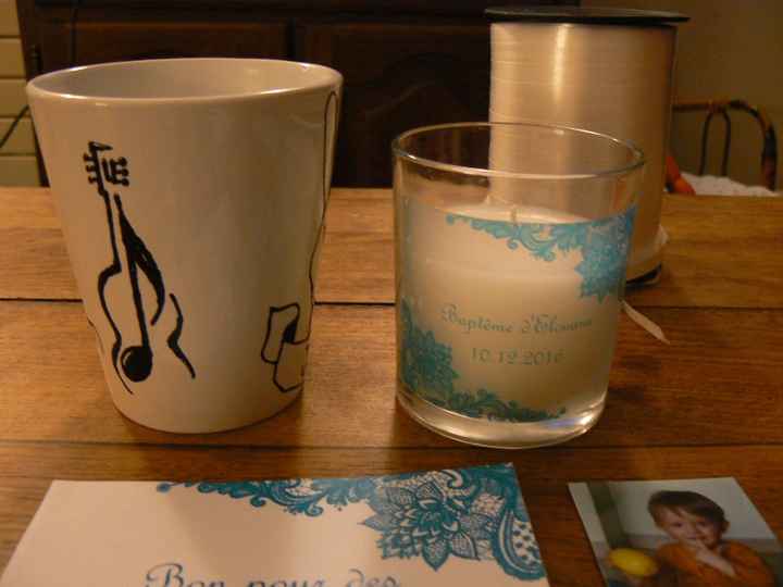 Le set parrain 02 : bougie maison + mug personnalisé