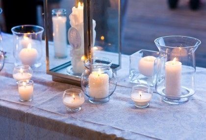 Idée déco 2 pour les bougies de tables et sur les meubles