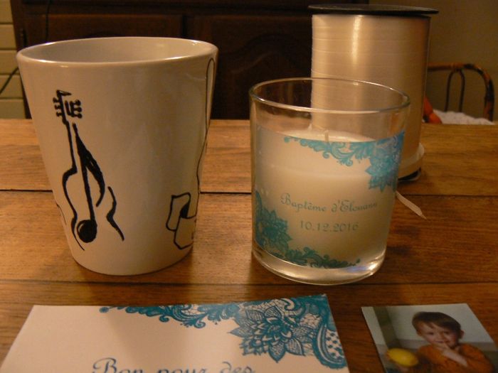 Le set parrain 02 : bougie maison + mug personnalisé