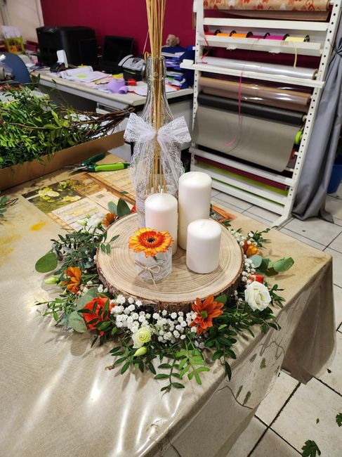 Centres de table sur tables rondes 1