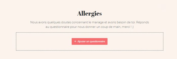 Des allergies à ton mariage ? Utilise le questionnaire pour tout savoir ! 3