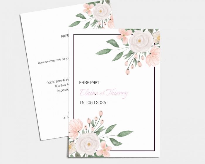 Ton de rose pastel : Sur les tables, faire-part ou livre d'or ? 2
