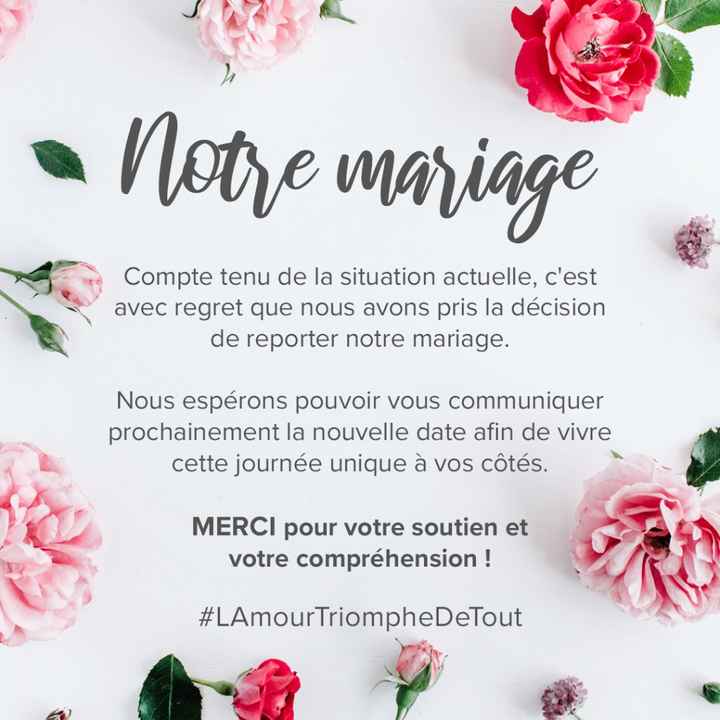 Mariage reporté? Nous vous invitons à le dire à vos invités 💕 - 1