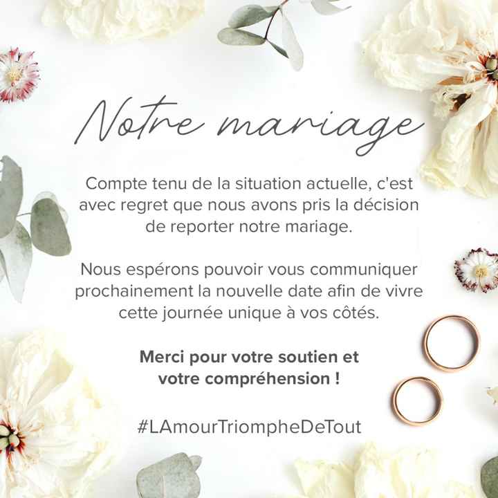 Mariage reporté? Nous vous invitons à le dire à vos invités 💕 - 2