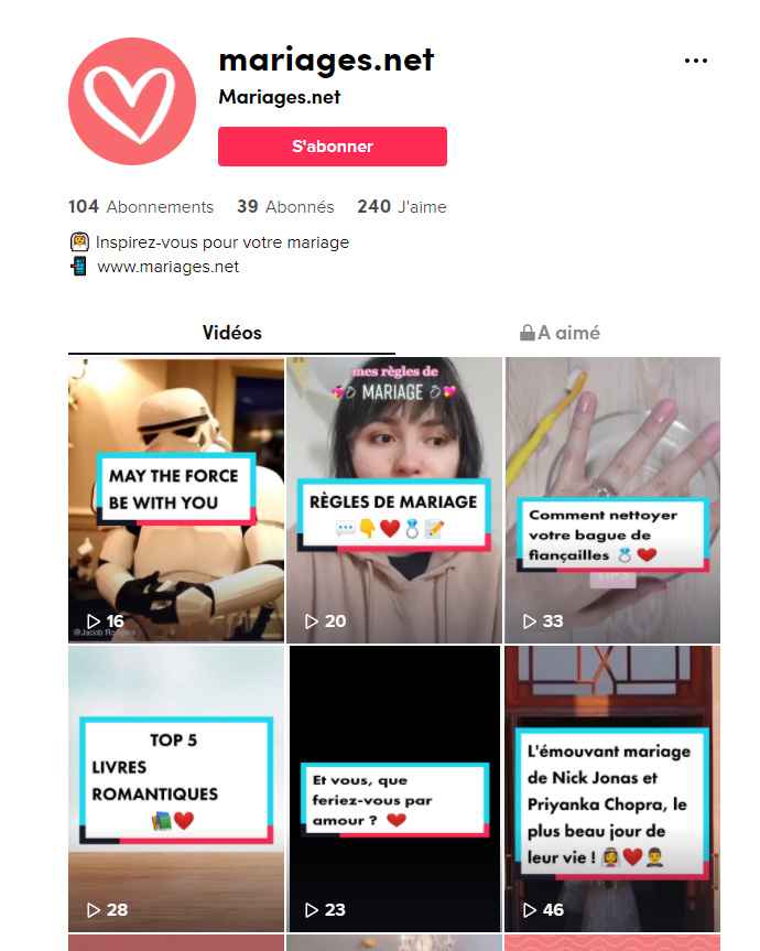 Mariages.net vient de créer son compte TikTok : Rejoins-nous 😍 - 1