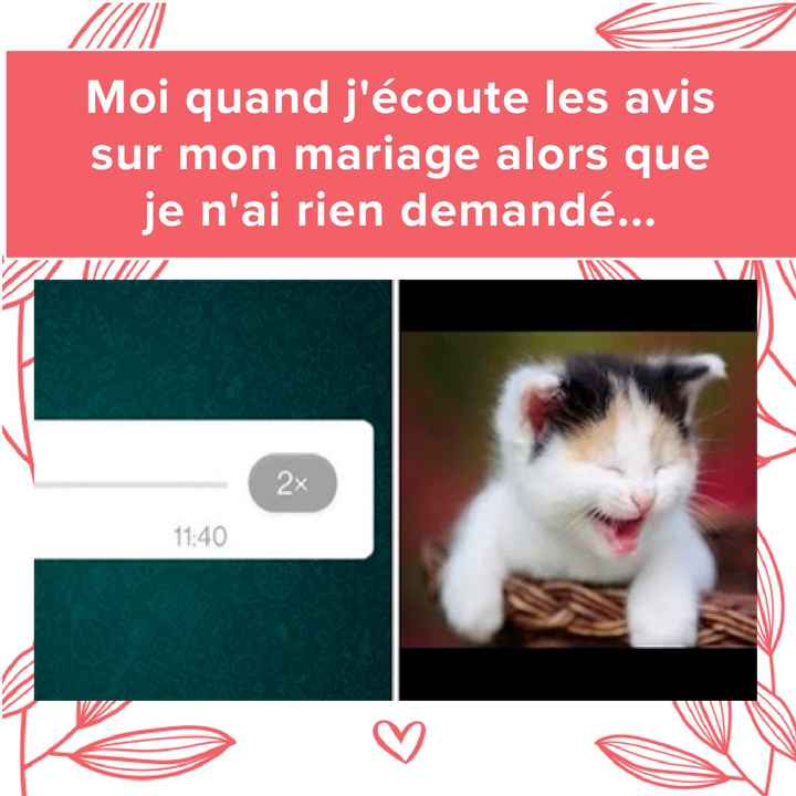 L'avance rapide pour celles et ceux qui donnent leur avis sur ton mariage 😜 - 1