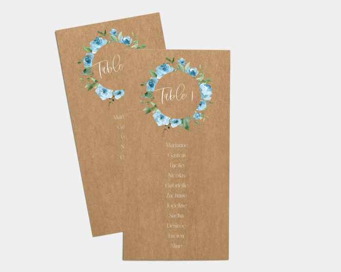 Cartes plan de tables - 1