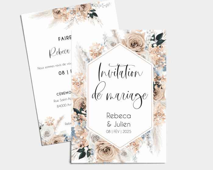 Réductions nuptiales 👉 Ces 2 invitations - 1