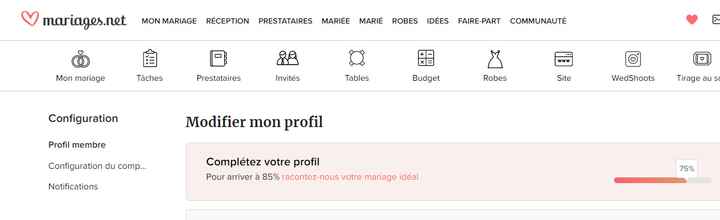 Site mariage.net - 1