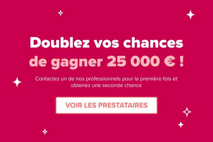 Double chance de gagner 25.000€ : Réserve un prestataire de Mariages.net 🤩 - 1