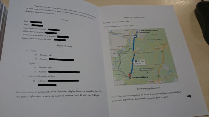 Interieur de notre mini guide