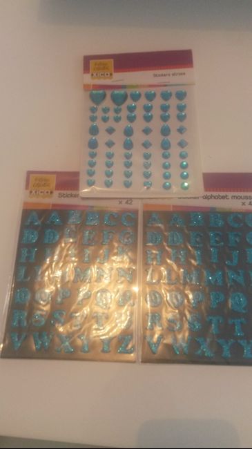 stickers Lettre et coeurs
