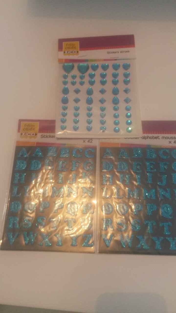 stickers Lettre et coeurs