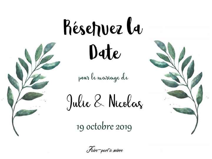 Avez vous fait un save the date ? - 1
