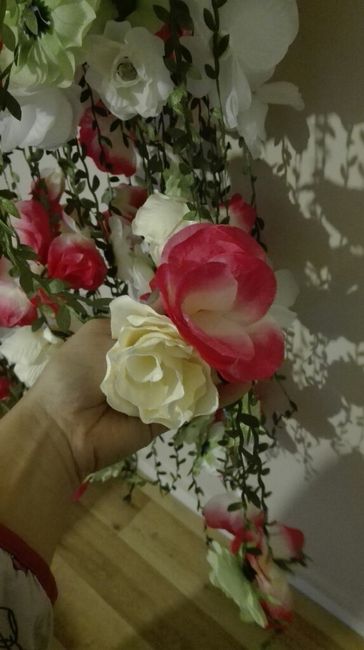 Guirlande de fleurs faites maison - 3