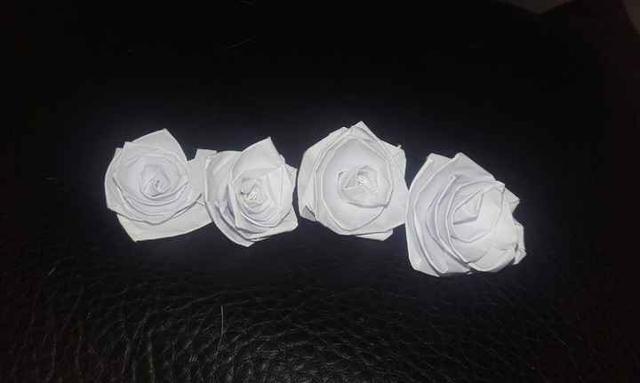Mini rose  en papier origami - 1