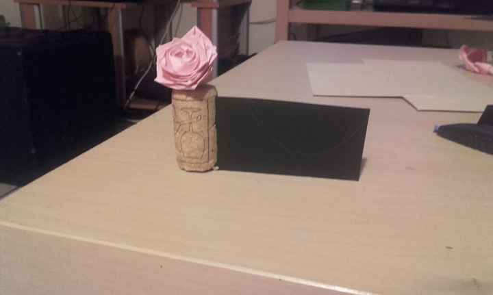 Mini rose  en papier origami - 2