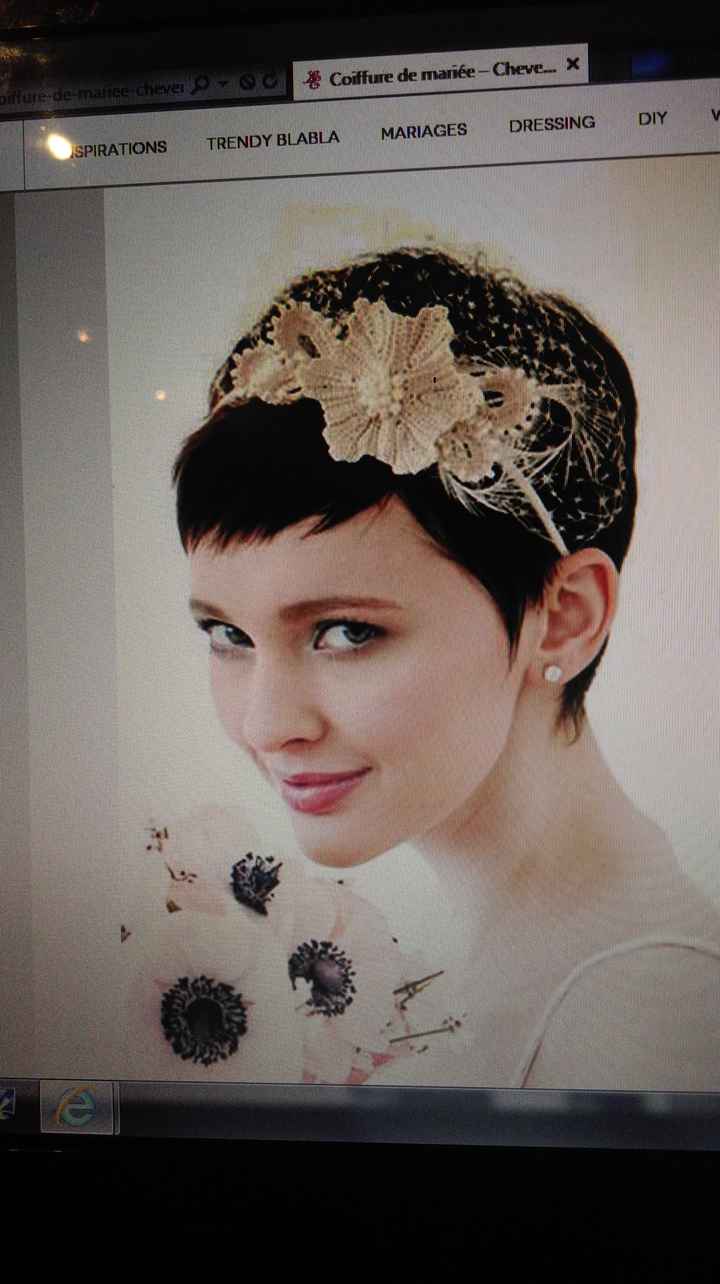 Cheveux court le jour j - 1