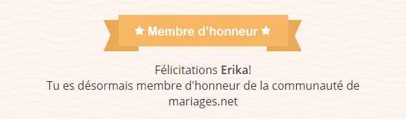 Je suis MEMBRE D'HONNEUR !!!