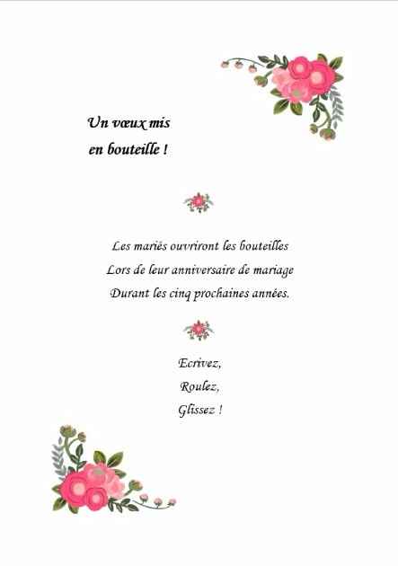 Un voeux mis en bouteille