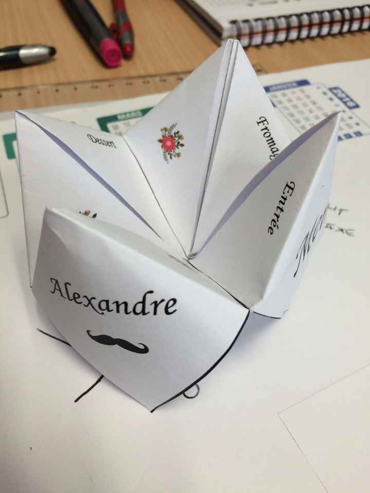 Menu cocotte