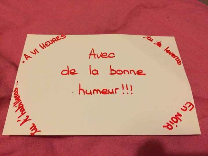 Ouverture de la septième enveloppe :