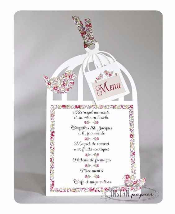 Menu mariage
