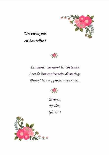 Un voeux mis en bouteille