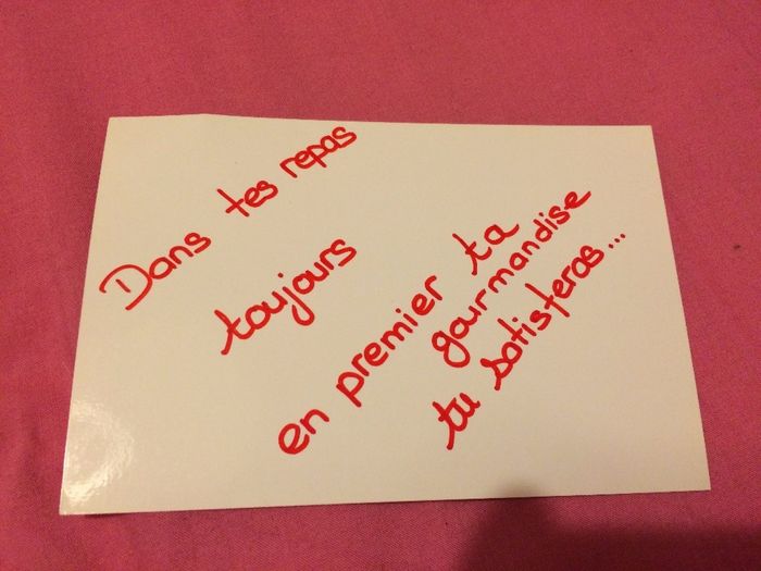 Ouverture de la deuxième enveloppe :