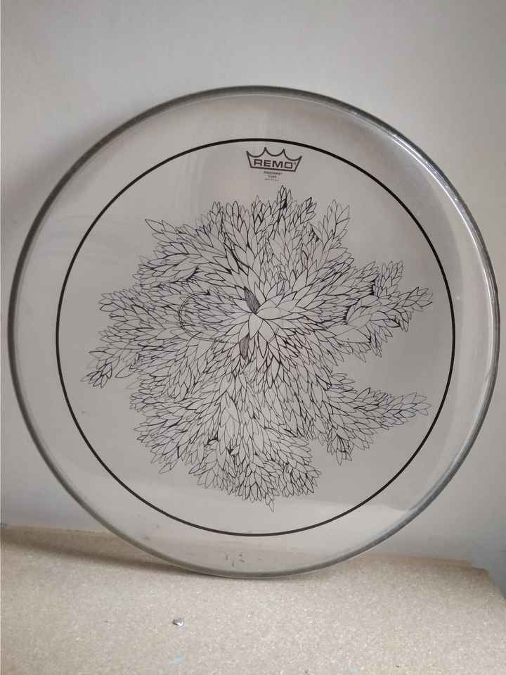 peaux de batterie décorés