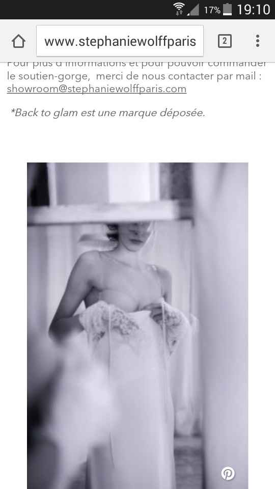 Soutien-gorge pour une robe dos nu - 1