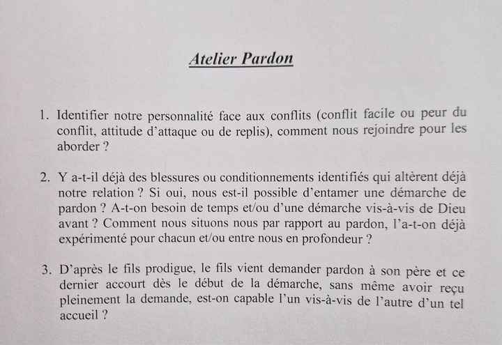 Préparation religieuse - témoignage détaillé - 3