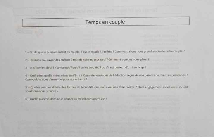 Préparation religieuse - témoignage détaillé - 5