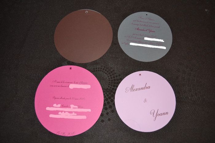 les 4 ronds utiles pour fabriquer le faire part