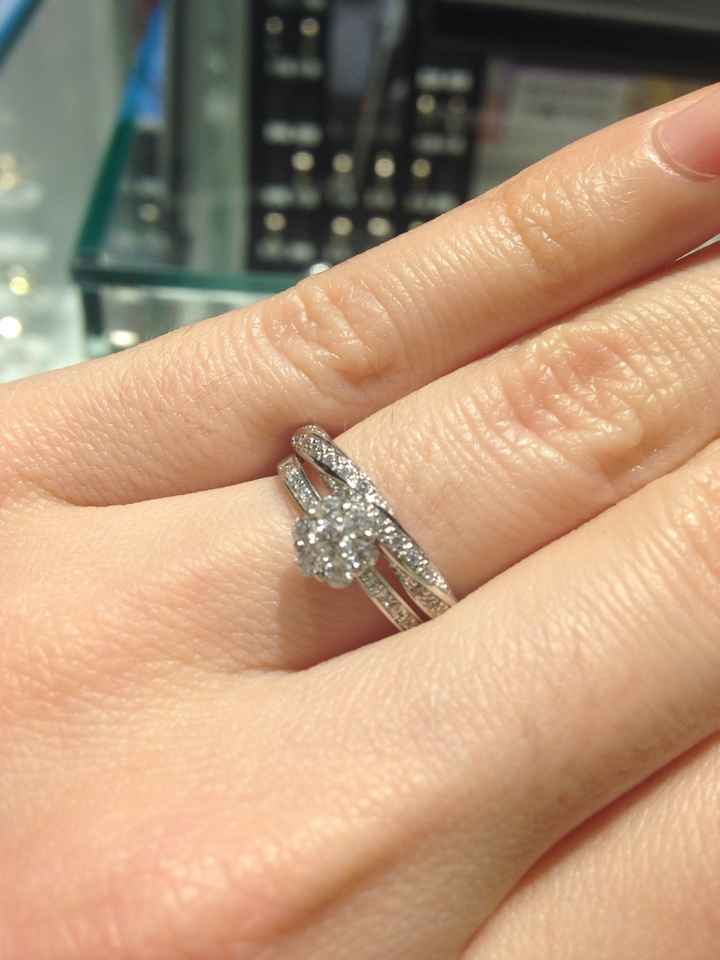 Association bague de fiancaille + alliance  - 2