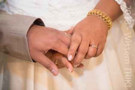 Nos mains après échanges de nos alliances