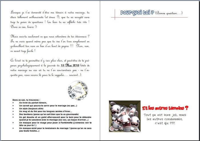 Pourquoi toi : J'écrirai un petit mot tout mignon pour chacune ^^