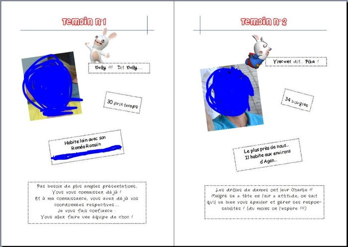 Témoins (même s'ils se connaissent déjà)