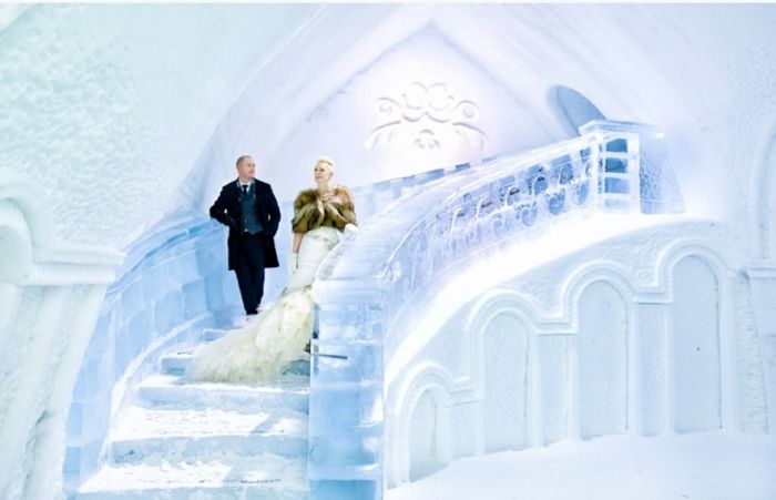 Mariage hivernal à l'hôtel de glace au Québec 4