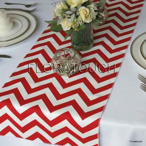Decoration rouge à chevrons - 5