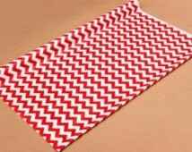 Decoration rouge à chevrons - 9