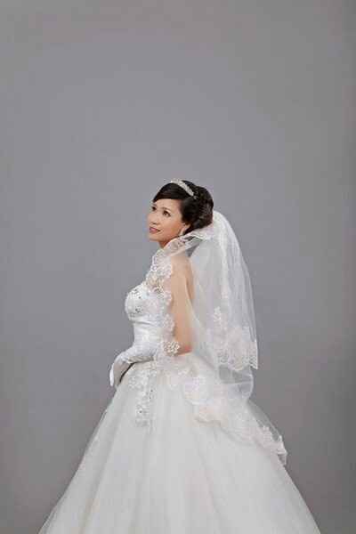 Coiffure : peigne + voile. - 8