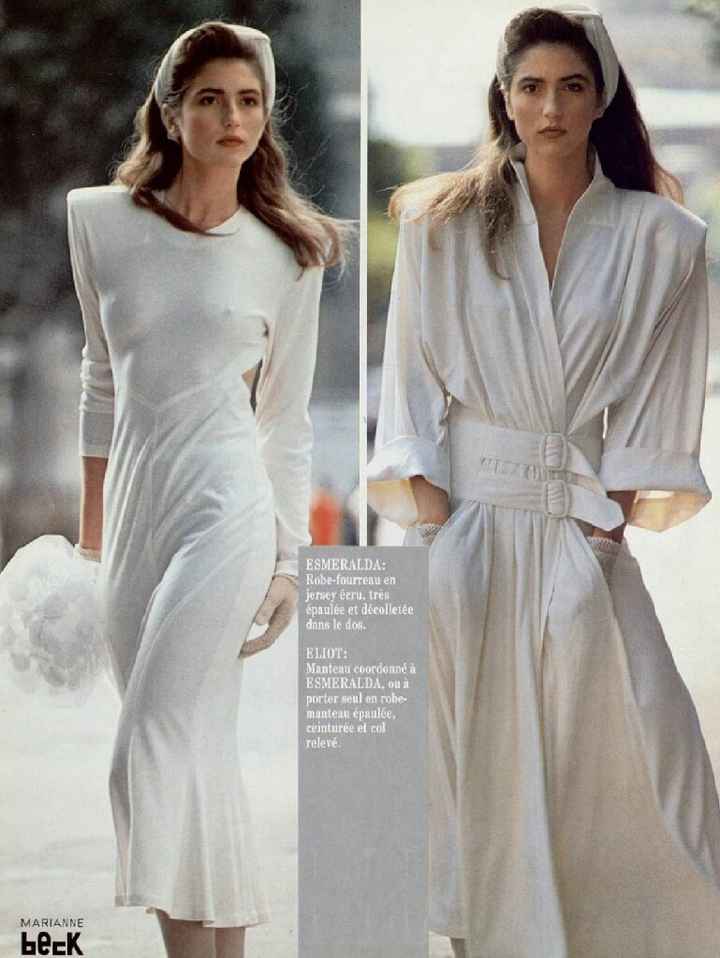 Petit délire : quel était le type de robe de mariée, l'année de ma naissance ? ( Oui, je sais, je ne