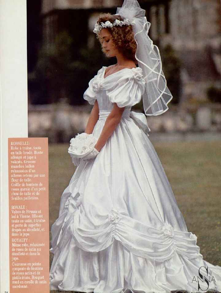 Petit délire : quel était le type de robe de mariée, l'année de ma naissance ? ( Oui, je sais, je ne